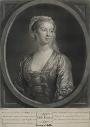 Mlle Fenton, gravée par John Faber le Jeune (vers 1695-1756), 1728